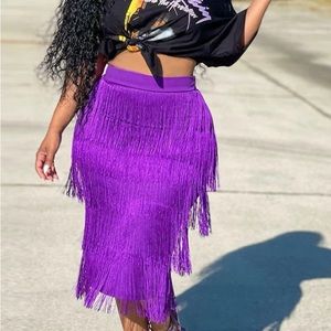 💜 Fringe Benefits Skirt